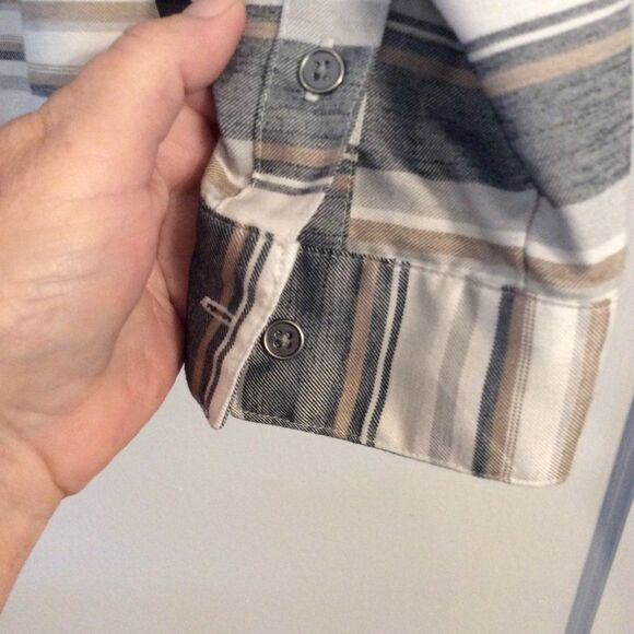 VNC striped Columbia Mens Fishing shirt Large L long sleeve - Picture 4 of 4